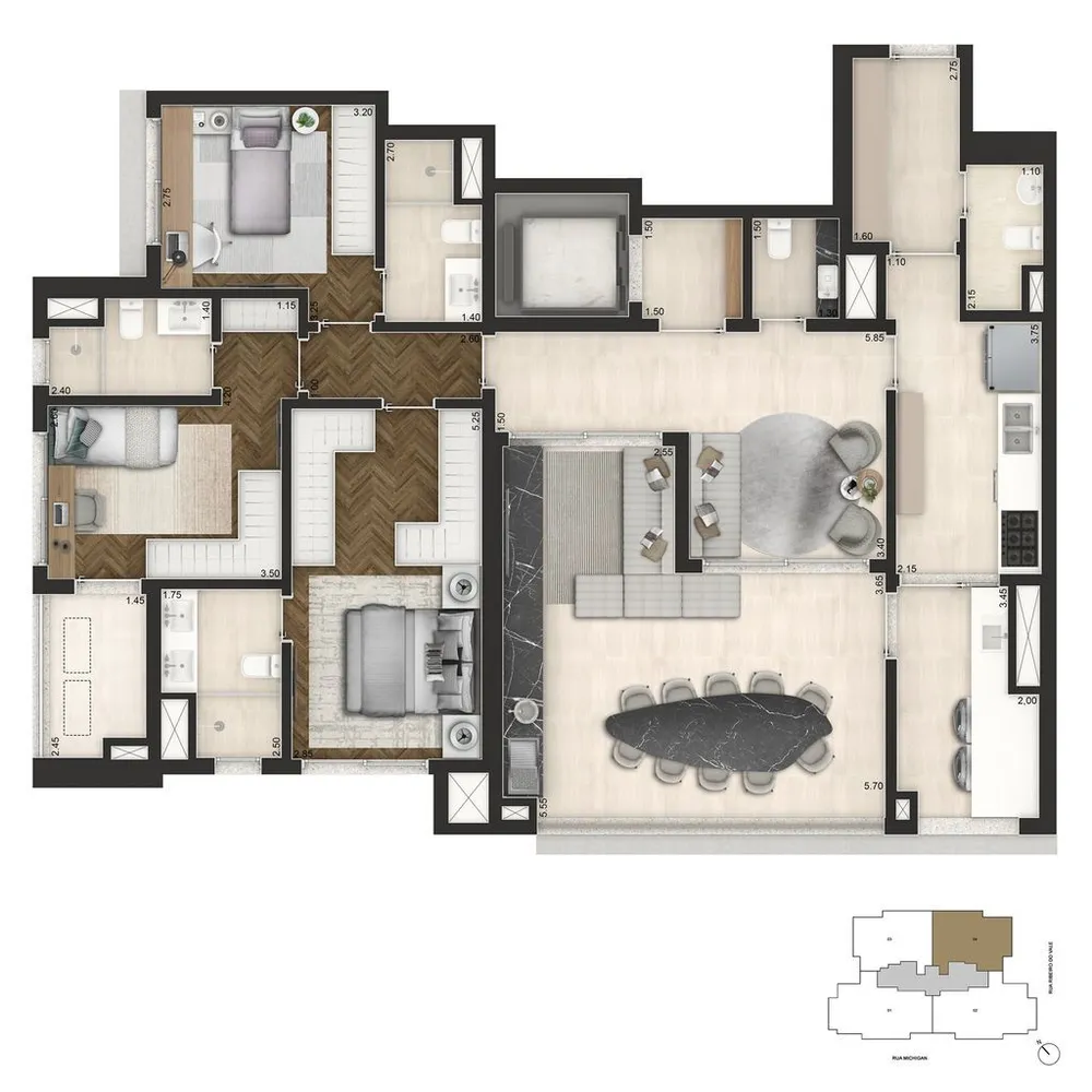 Apartamento, 3 quartos, 178 m² - Foto 11