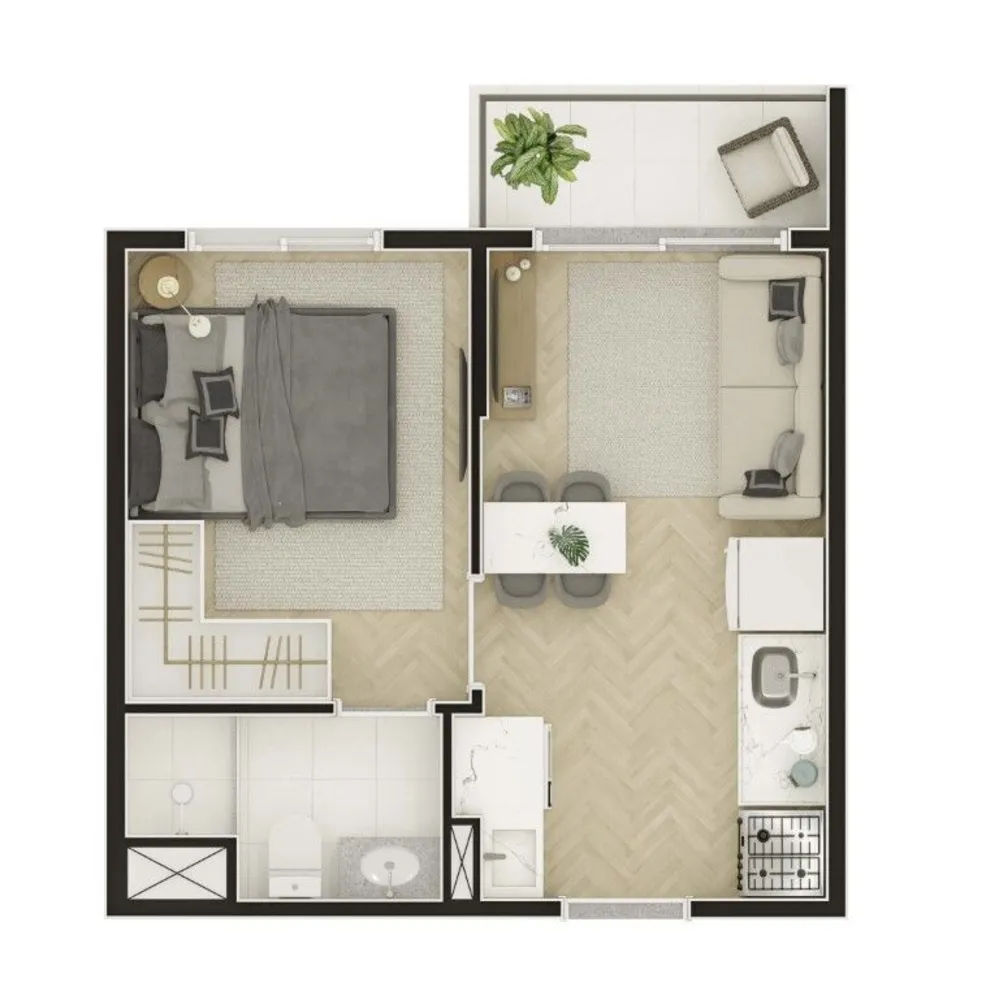 Apartamento, 2 quartos, 42 m² - Foto 4