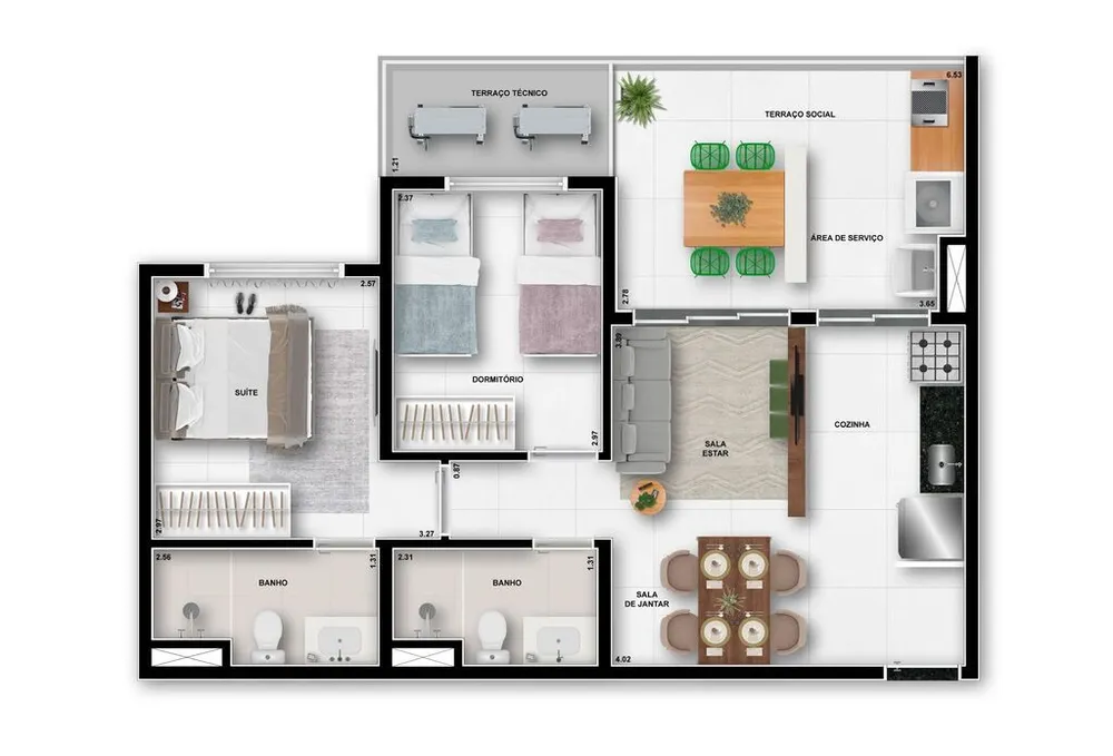 Apartamento, 3 quartos, 77 m² - Foto 8