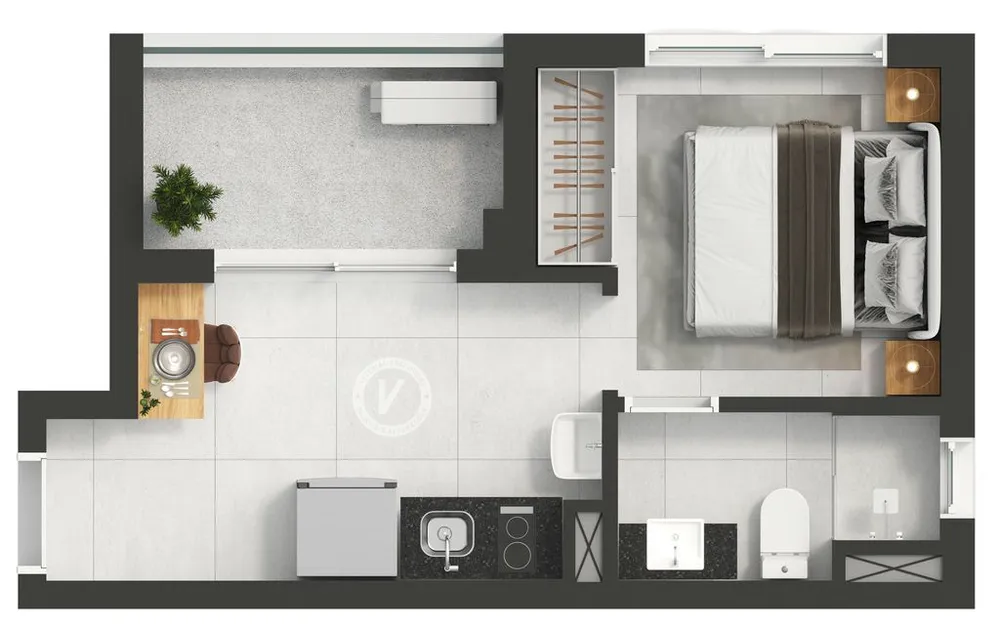 Kitnet-Studio, 32 m² - Foto 7