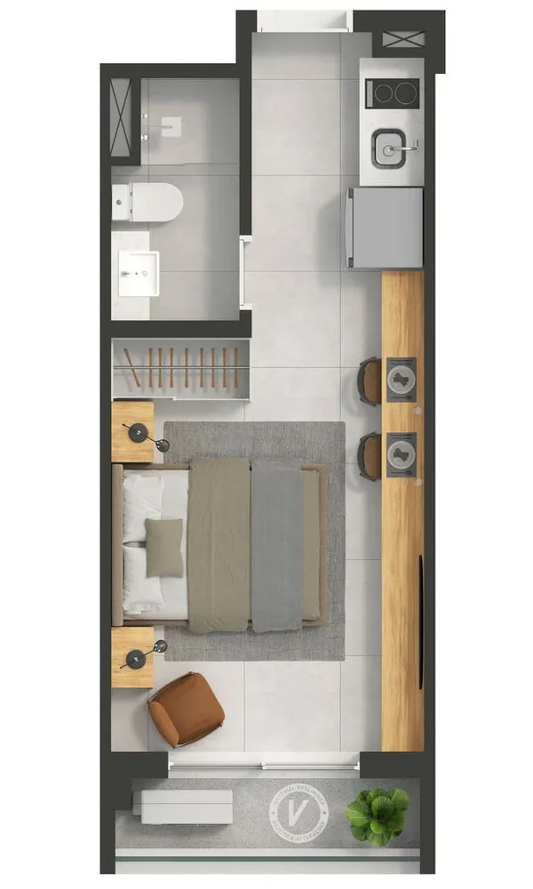 Kitnet-Studio, 32 m² - Foto 12