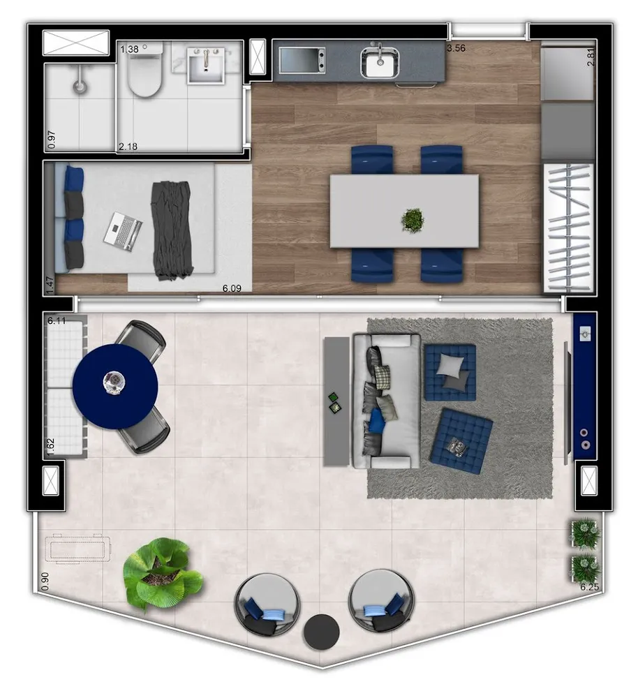 Kitnet-Studio, 42 m² - Foto 4