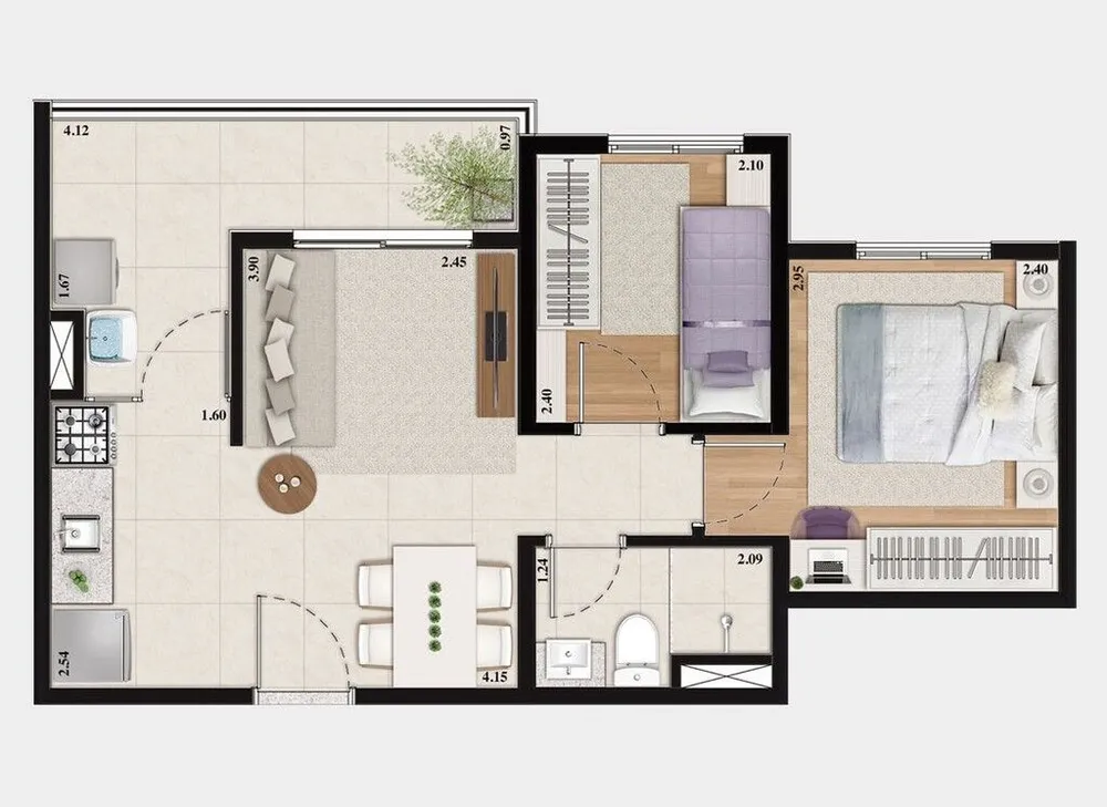 Cobertura, 2 quartos, 56 m² - Foto 8