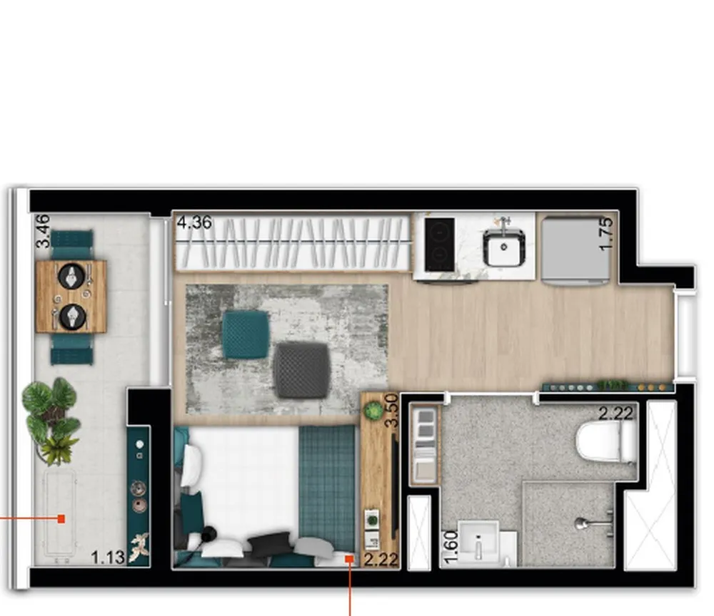 Kitnet-Studio, 30 m² - Foto 10