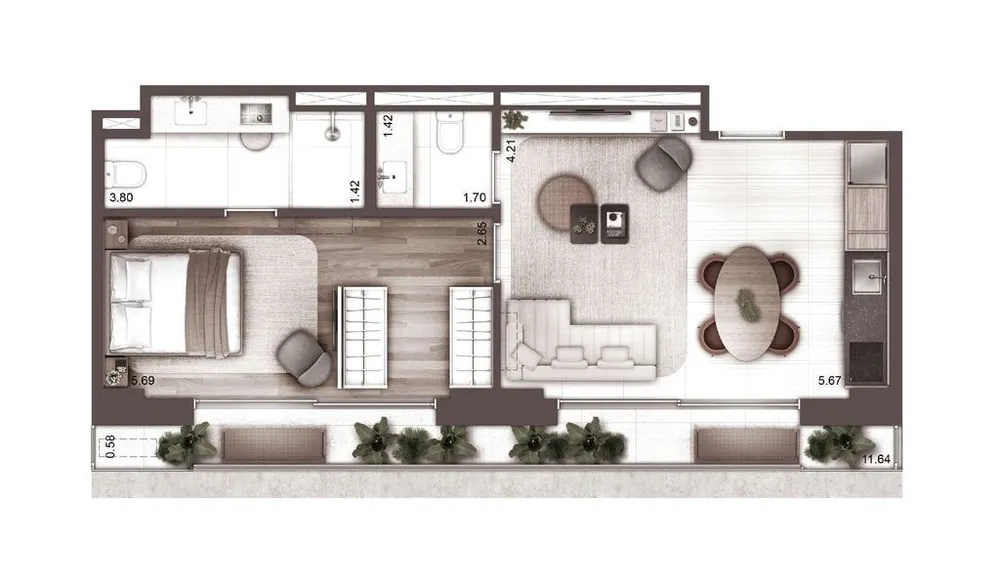 Apartamento, 1 quarto, 53 m² - Foto 4