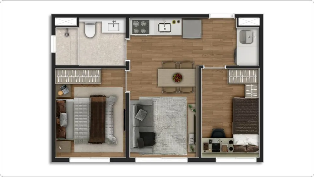 Apartamento, 2 quartos, 37 m² - Foto 7