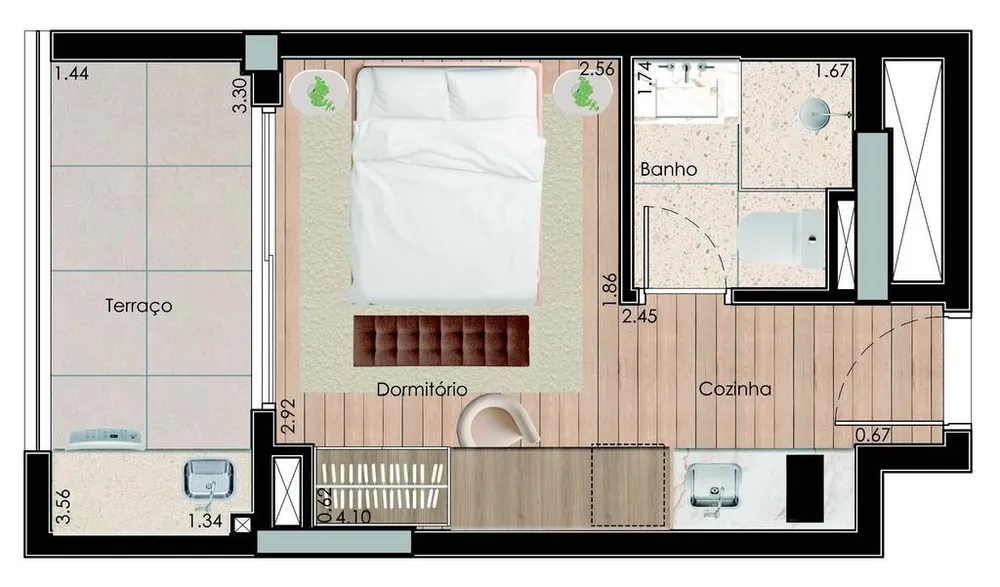 Apartamento, 1 quarto, 31 m² - Foto 11