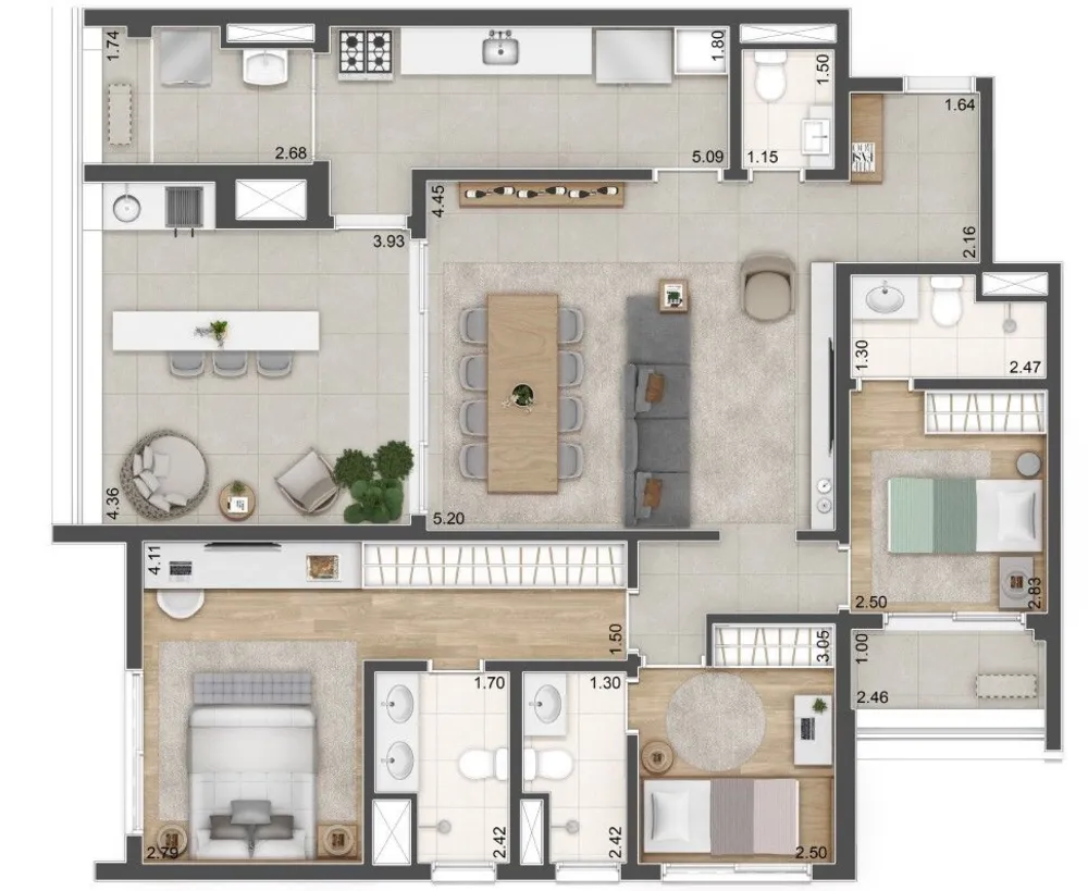 Apartamento, 3 quartos, 148 m² - Foto 12