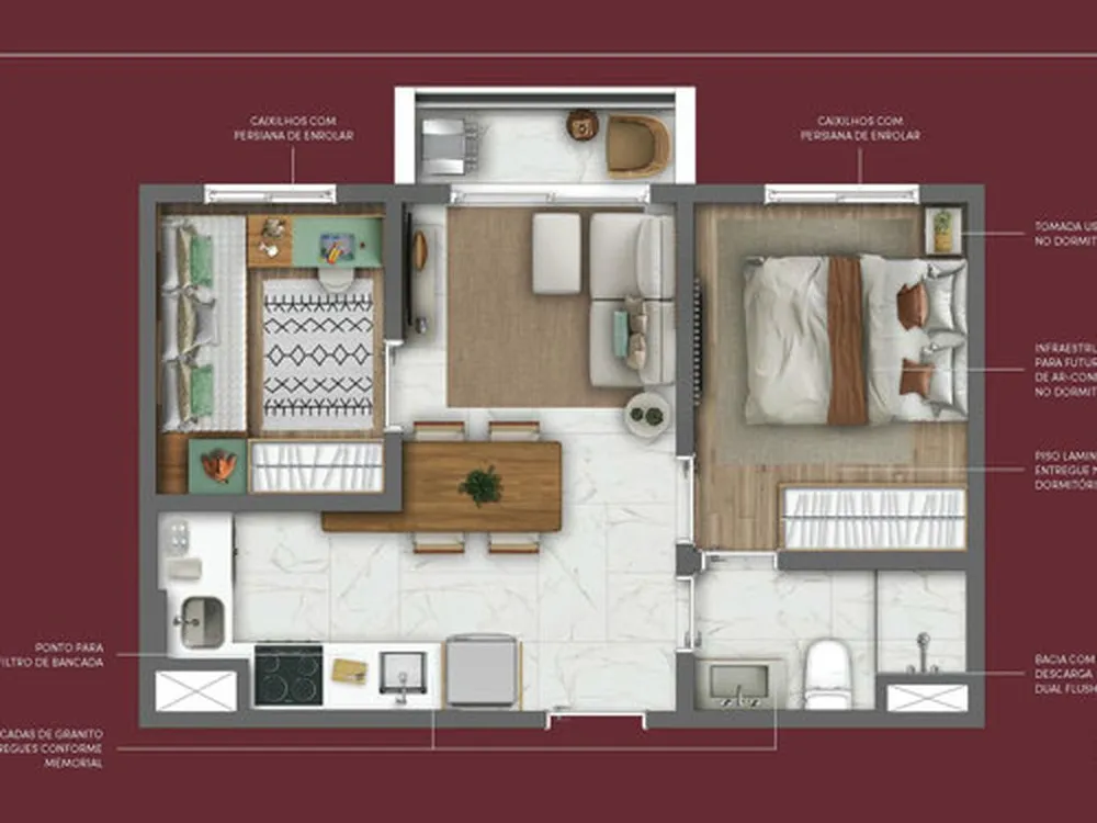 Apartamento, 2 quartos, 36 m² - Foto 1