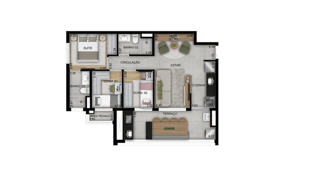 Apartamento, 2 quartos, 69 m² - Foto 10