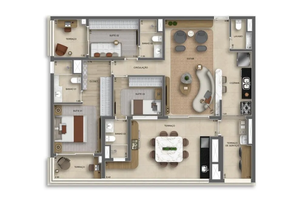 Apartamento, 3 quartos, 120 m² - Foto 7
