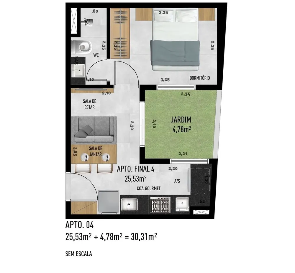 Apartamento, 2 quartos, 37 m² - Foto 8