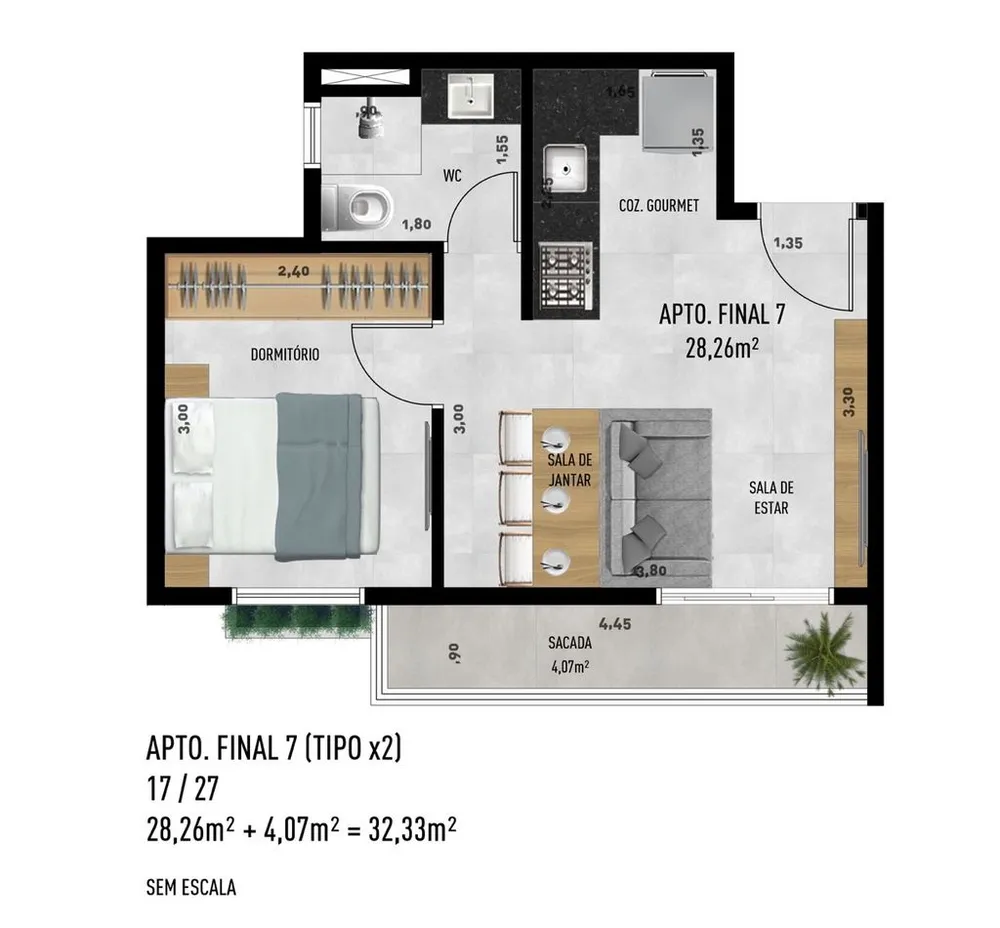 Apartamento, 2 quartos, 37 m² - Foto 4