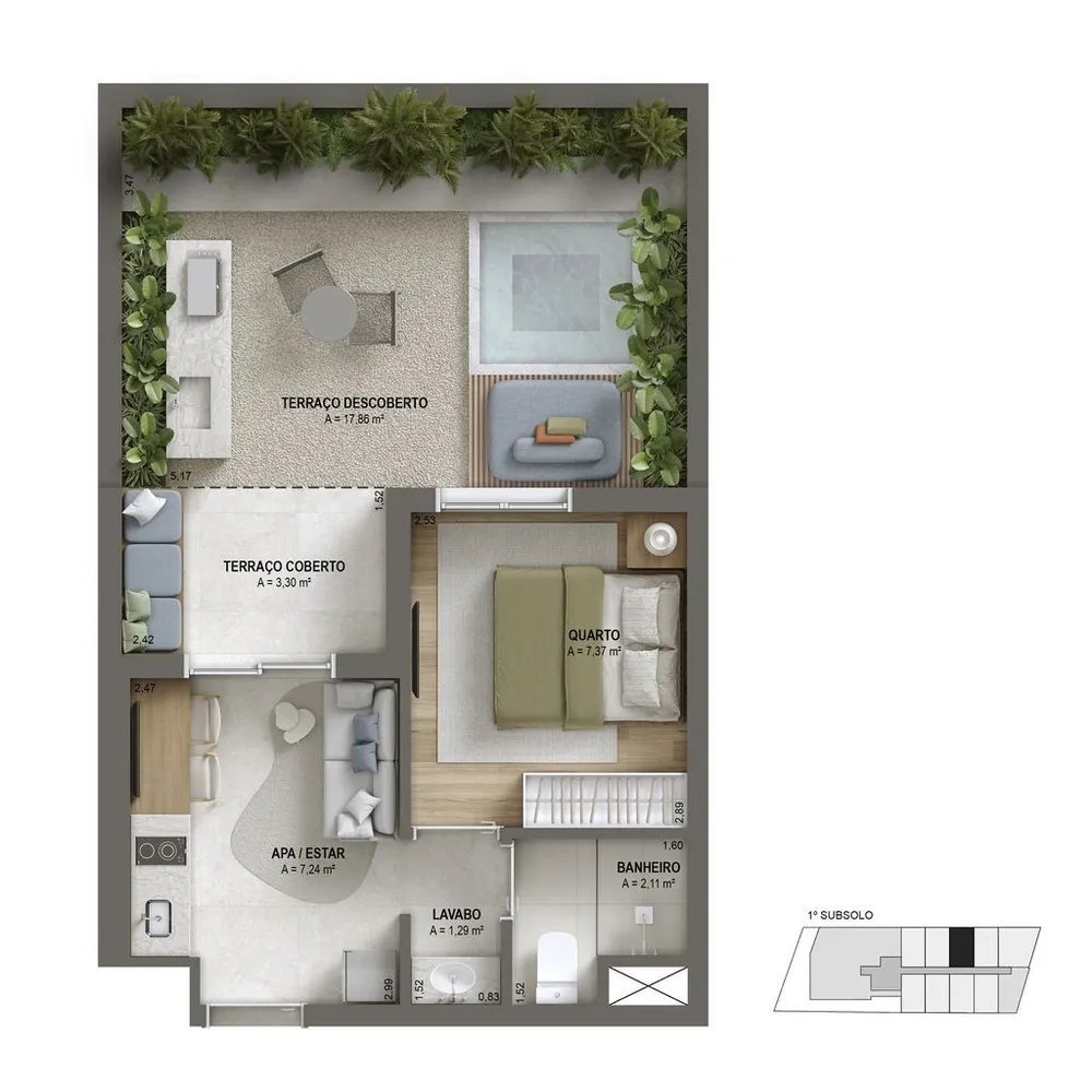 Apartamento, 1 quarto, 28 m² - Foto 12