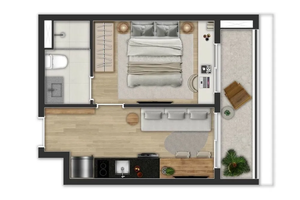 Apartamento, 1 quarto, 30 m² - Foto 6