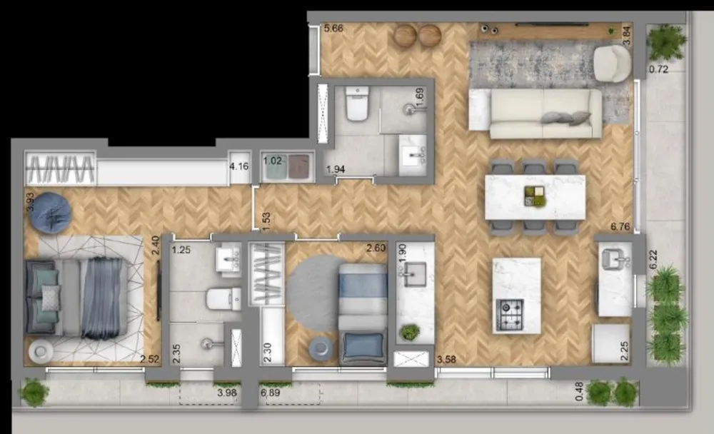 Apartamento, 1 quarto, 41 m² - Foto 12