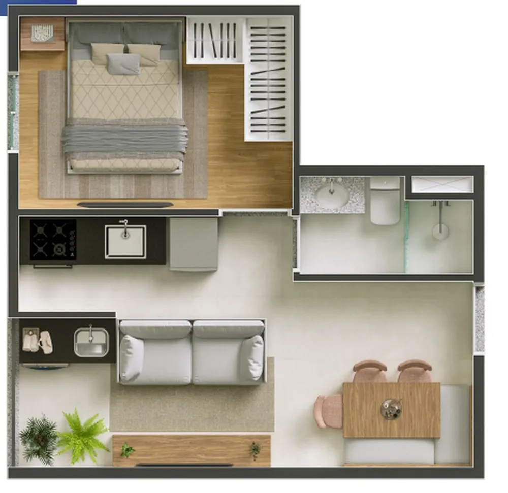 Apartamento, 2 quartos, 39 m² - Foto 7