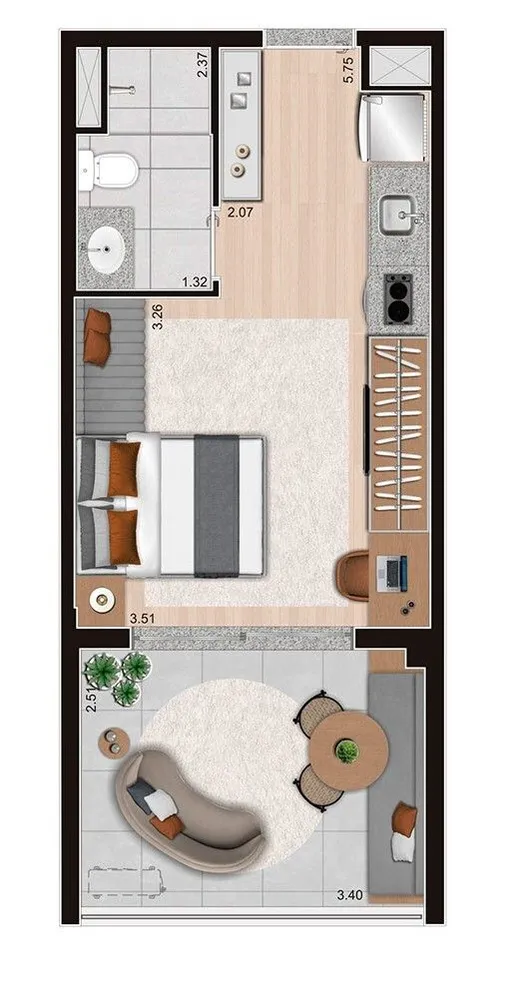 Apartamento, 1 quarto, 41 m² - Foto 8