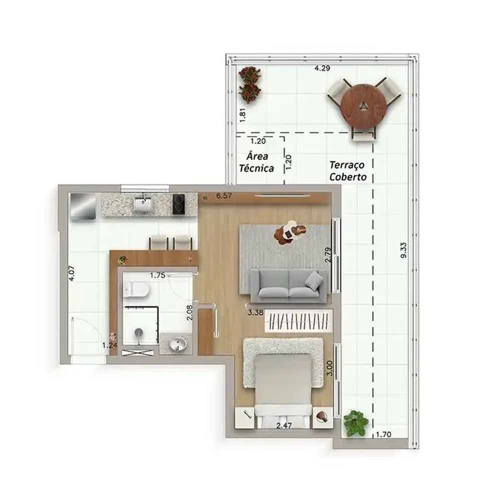 Kitnet-Studio, 28 m² - Foto 4