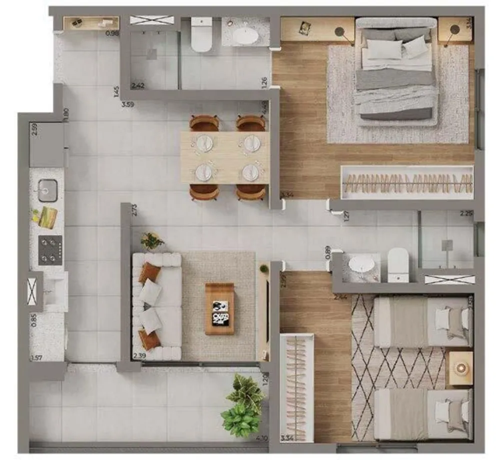 Apartamento, 2 quartos, 62 m² - Foto 3