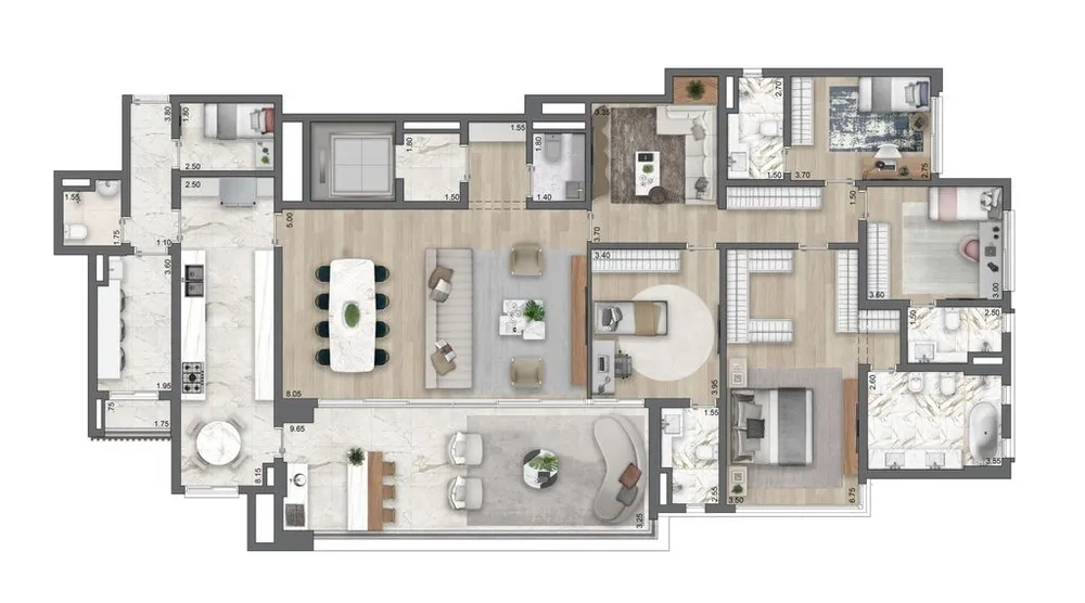Apartamento, 4 quartos, 273 m² - Foto 3