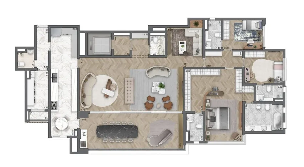 Apartamento, 4 quartos, 273 m² - Foto 6