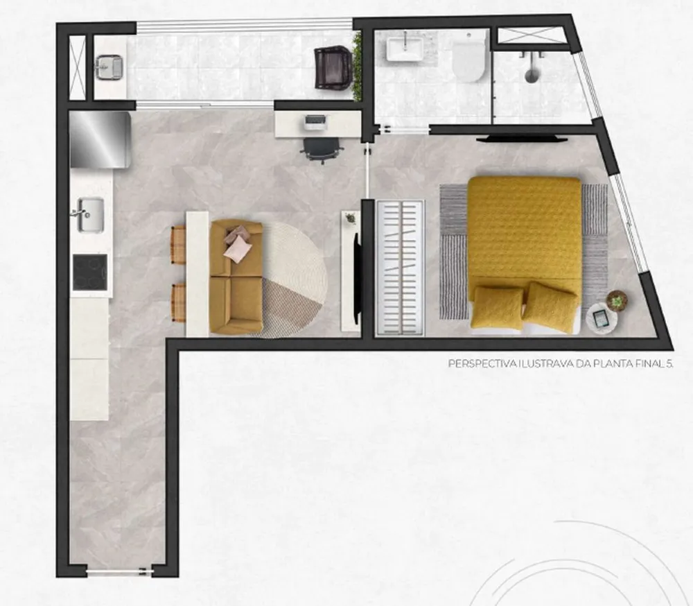 Kitnet-Studio, 24 m² - Foto 3