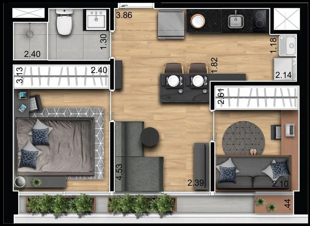 Apartamento, 2 quartos, 38 m² - Foto 6