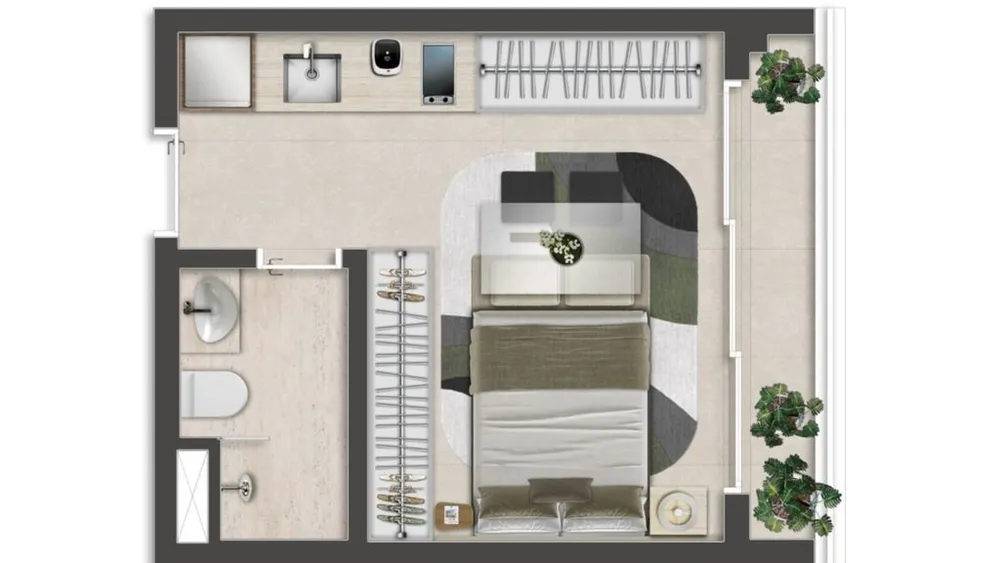 Kitnet-Studio, 30 m² - Foto 3
