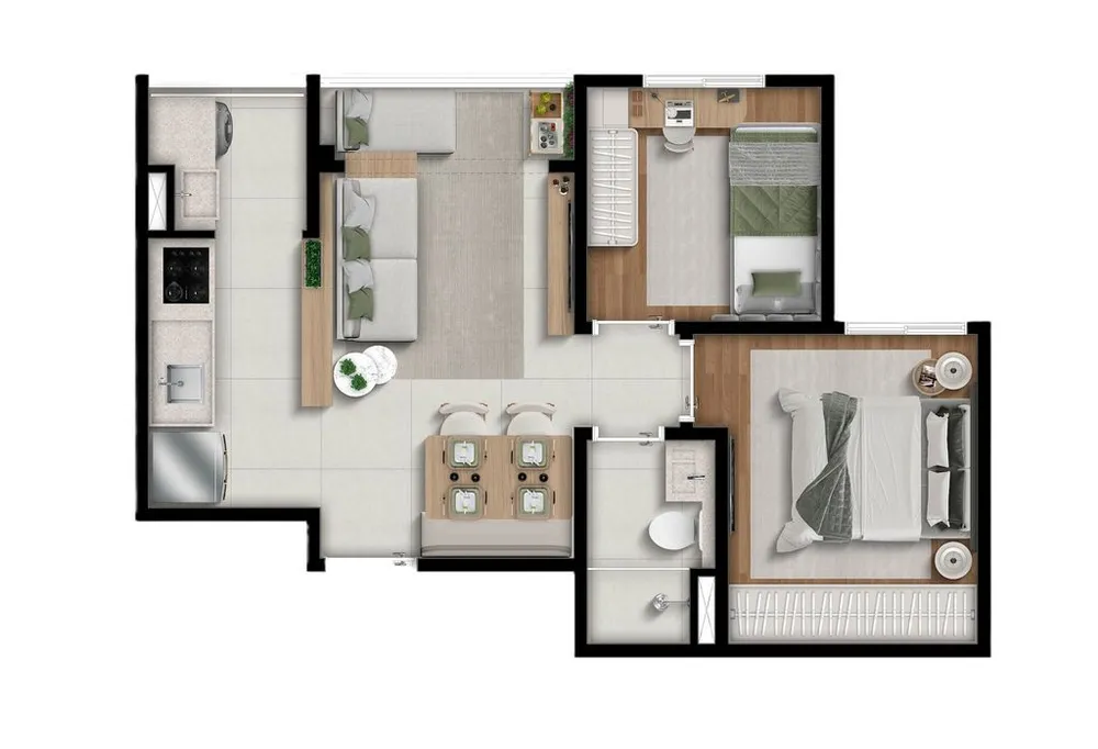 Apartamento, 2 quartos, 35 m² - Foto 7