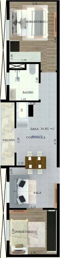 Apartamento, 2 quartos, 43 m² - Foto 9