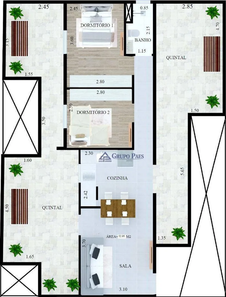 Apartamento, 2 quartos, 43 m² - Foto 7