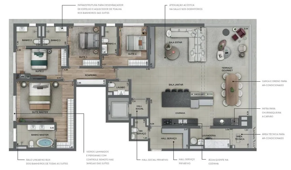 Apartamento, 4 quartos, 220 m² - Foto 10