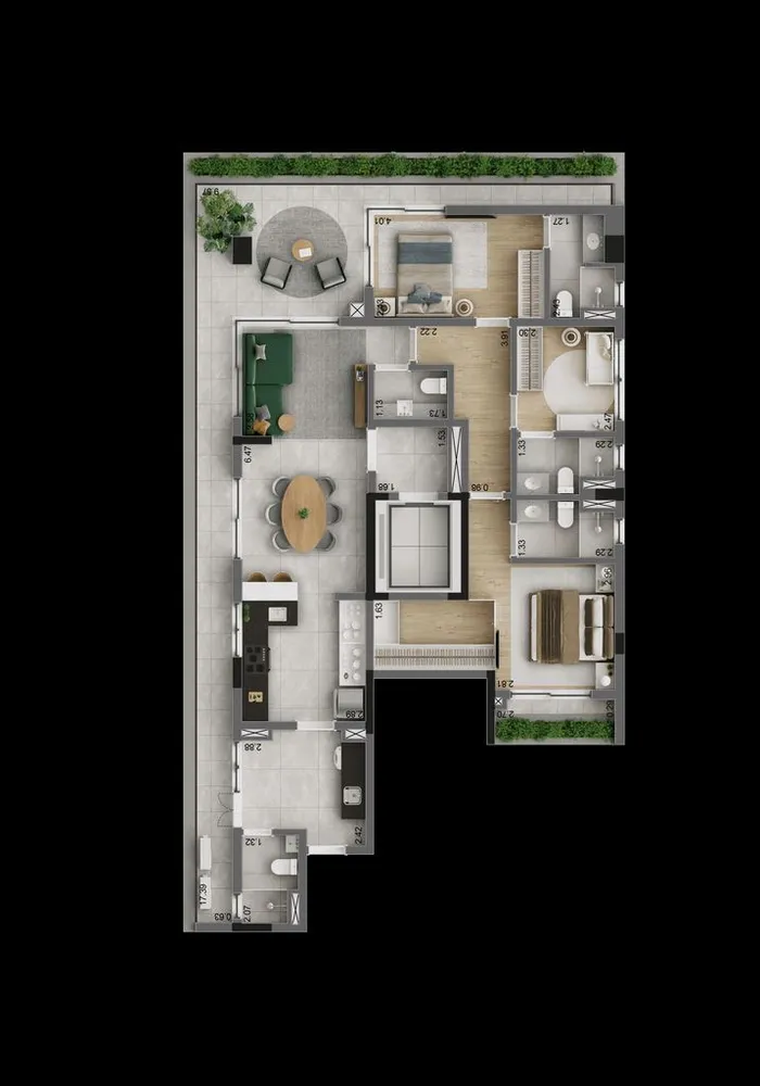 Cobertura, 2 quartos, 164 m² - Foto 11