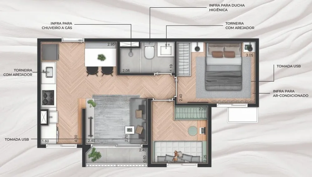 Apartamento, 2 quartos, 37 m² - Foto 8