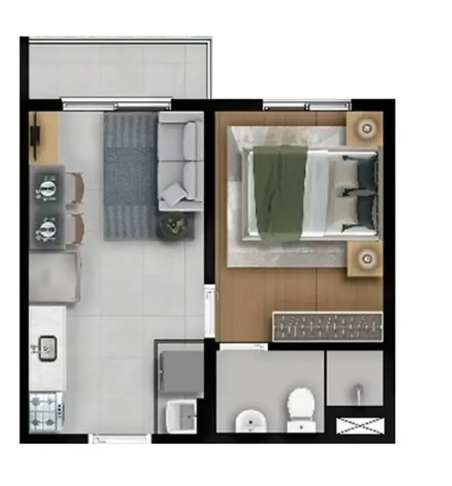 Apartamento, 1 quarto, 27 m² - Foto 7