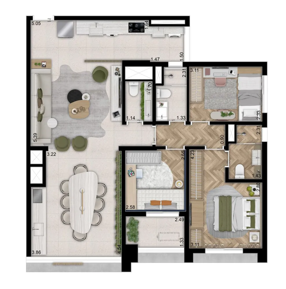 Cobertura, 4 quartos, 191 m² - Foto 4