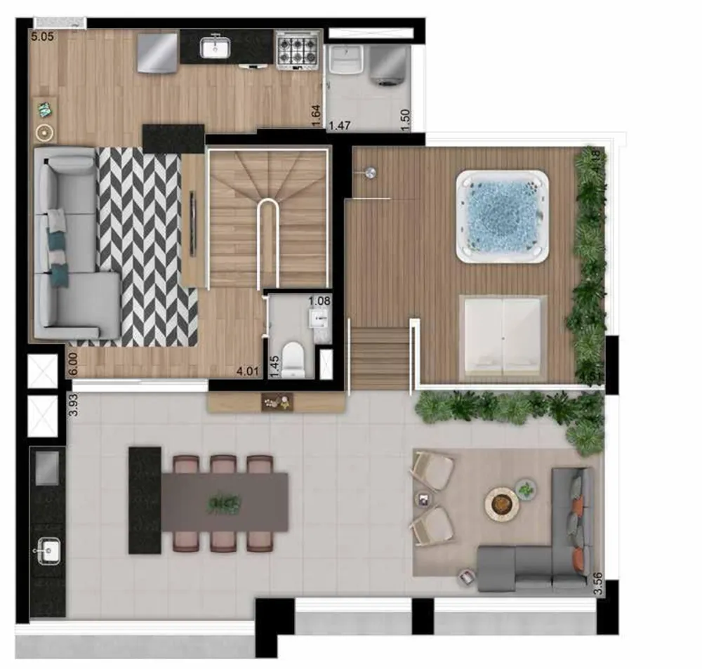 Cobertura, 4 quartos, 191 m² - Foto 5