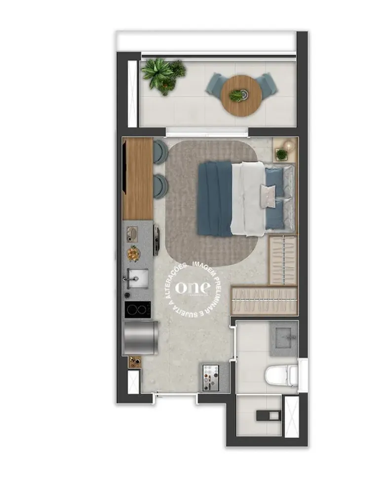 Kitnet-Studio, 24 m² - Foto 5