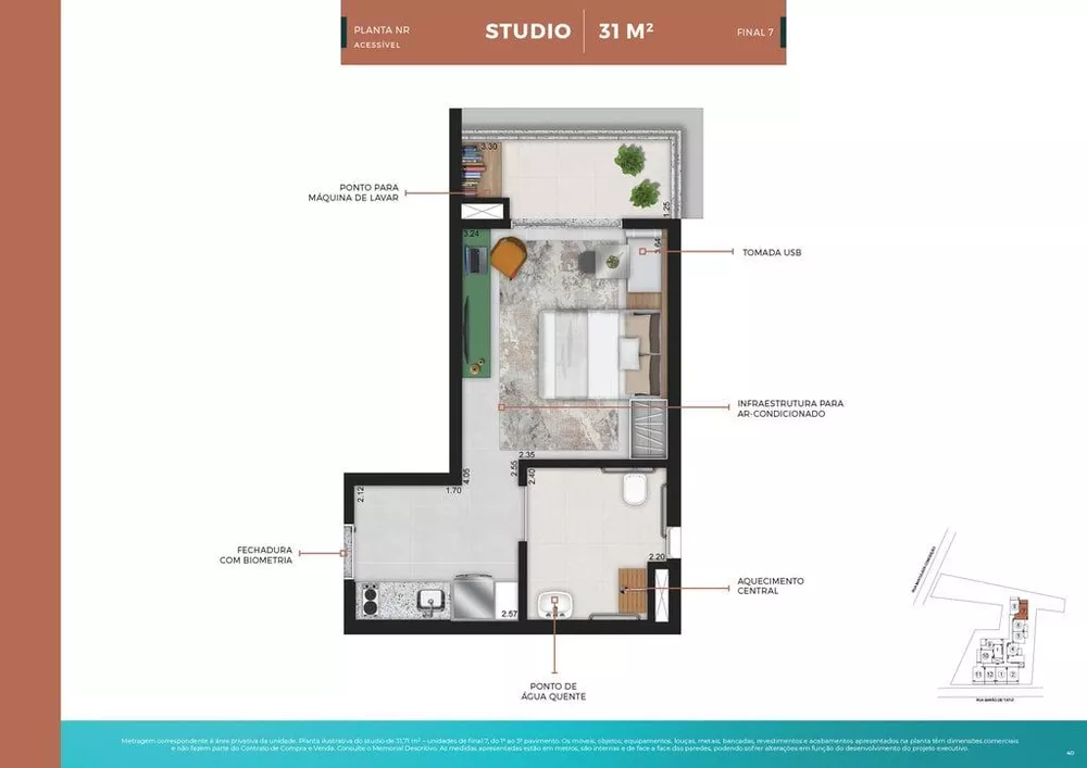 Kitnet-Studio, 24 m² - Foto 4