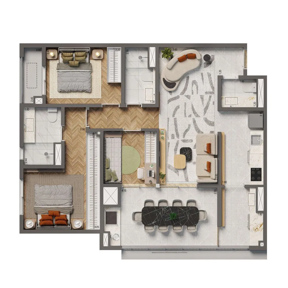 Apartamento, 2 quartos, 74 m² - Foto 6