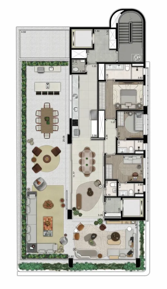 Apartamento, 3 quartos, 272 m² - Foto 2