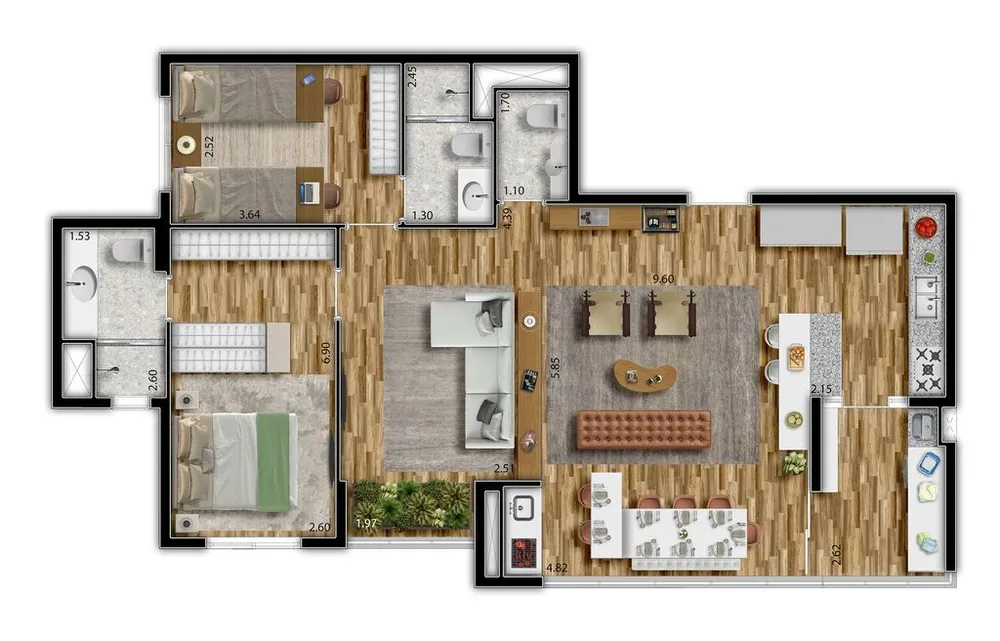 Apartamento, 2 quartos, 55 m² - Foto 8