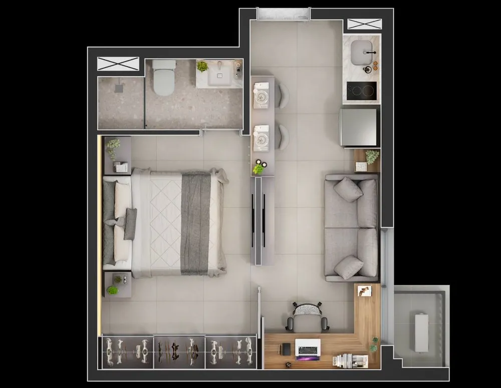 Kitnet-Studio, 27 m² - Foto 12