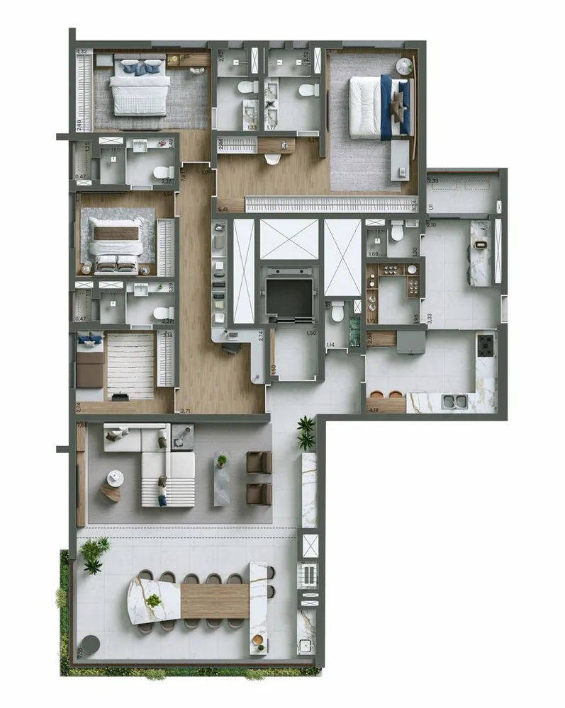 Cobertura, 4 quartos, 447 m² - Foto 3