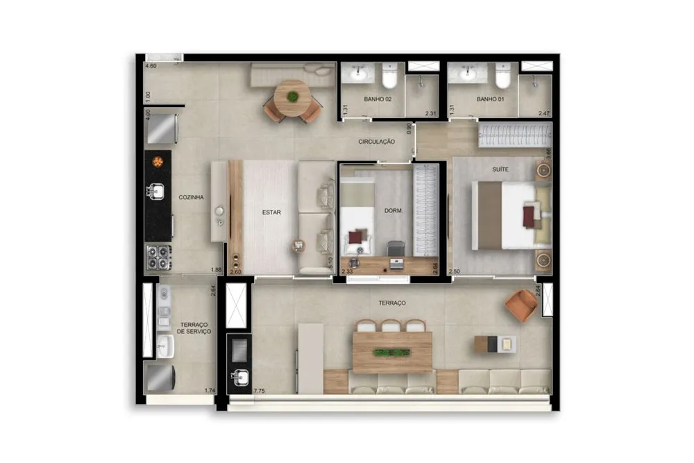 Apartamento, 2 quartos, 82 m² - Foto 8