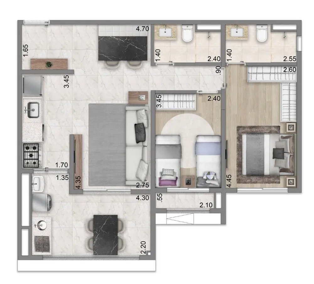 Apartamento, 2 quartos, 82 m² - Foto 5