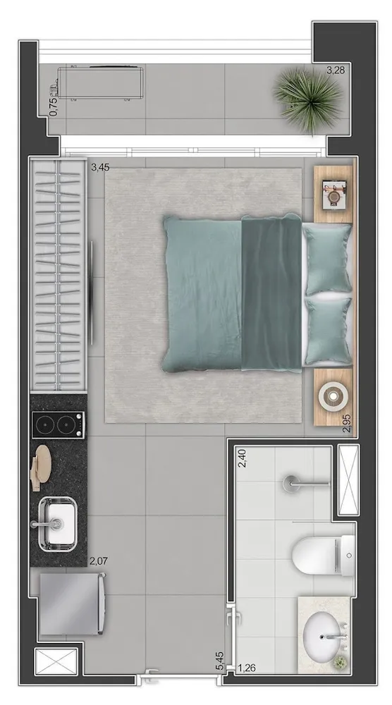 Apartamento, 2 quartos, 43 m² - Foto 12