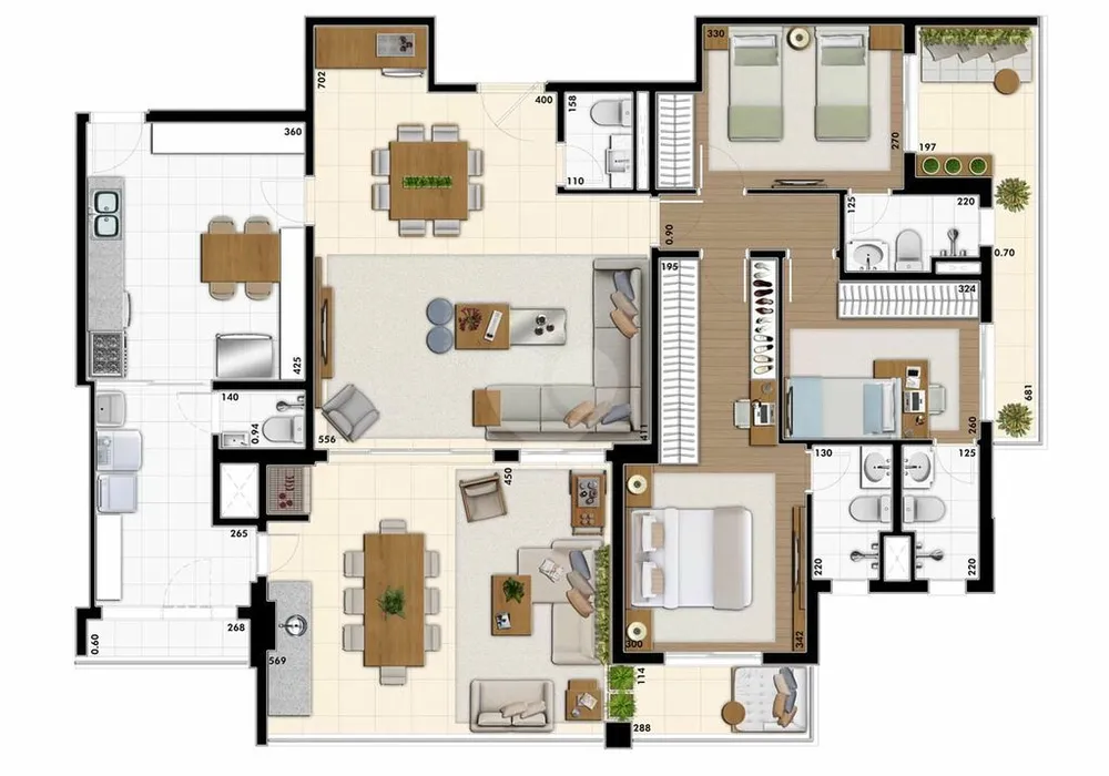 Apartamento, 3 quartos, 165 m² - Foto 12