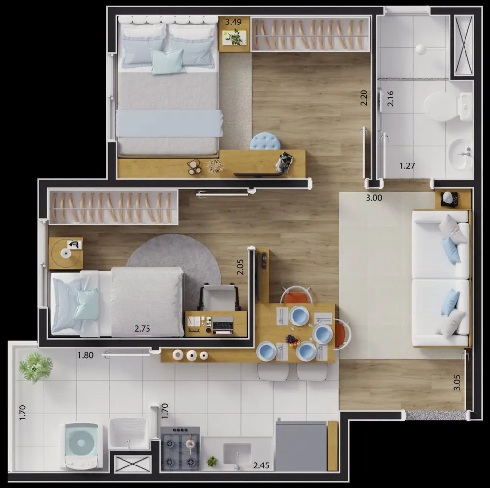 Apartamento, 1 quarto, 34 m² - Foto 6